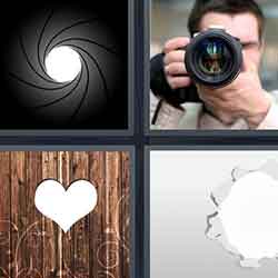 Four Pics One Word Camera Heart Hole